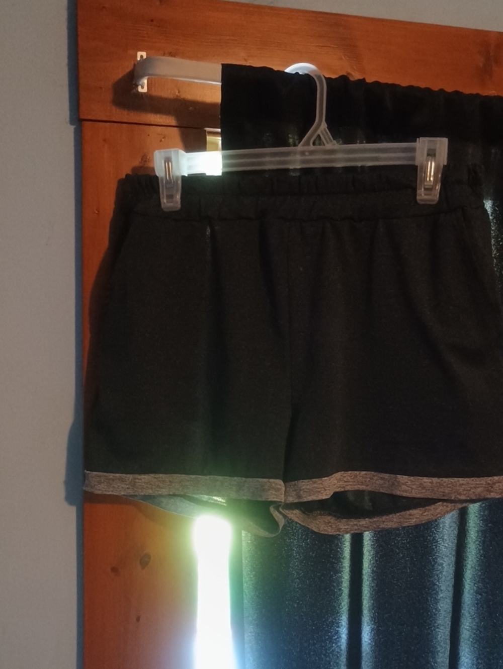 Women’s Black Athletic Shorts with Contrast Trim